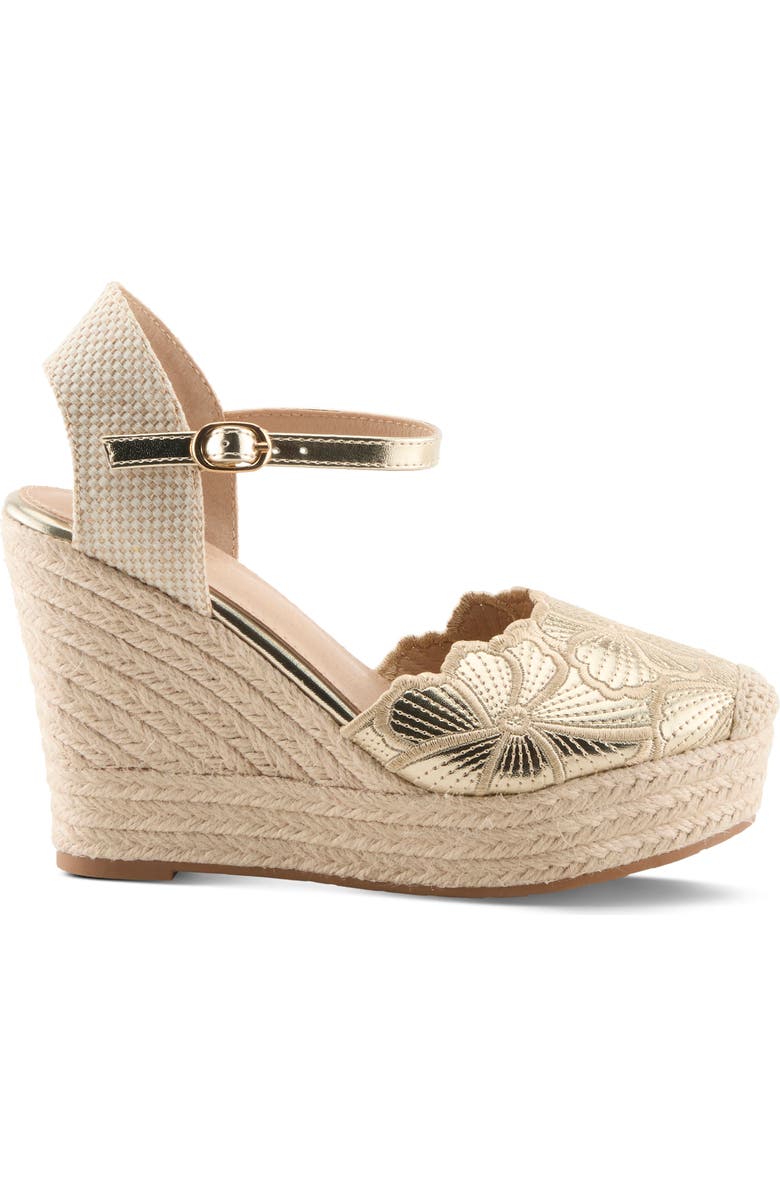 AZURA BY SPRING STEP Amelia Platform Wedge, Alternate, color, Gold Multi