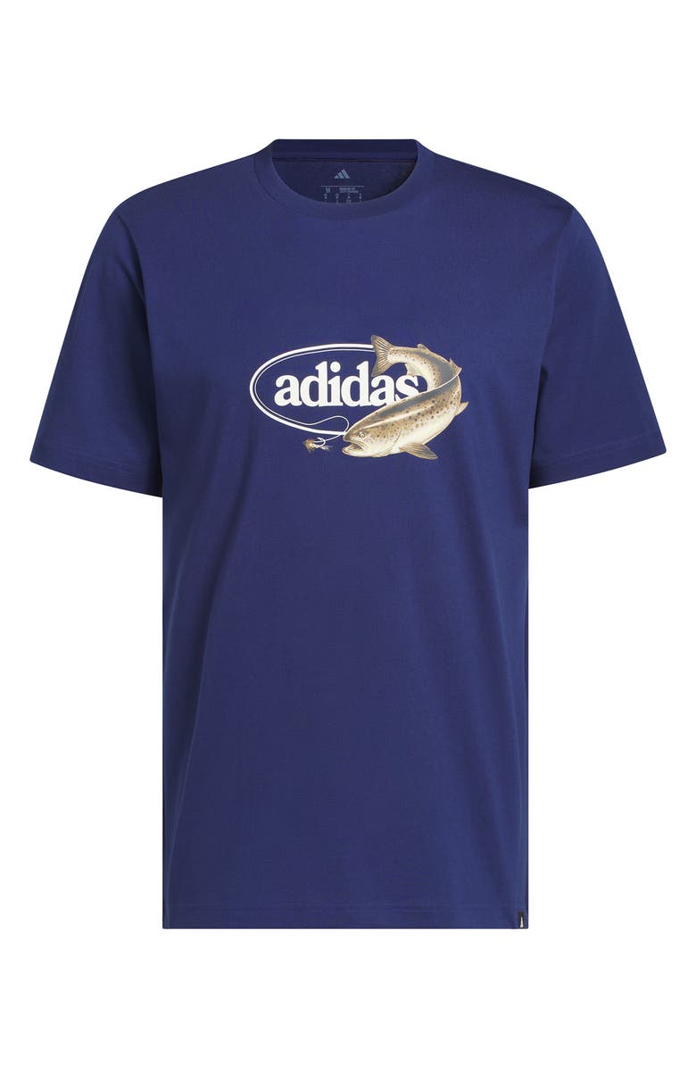 adidas Fish Sportsman Graphic T-Shirt, Alternate, color, Dark Blue