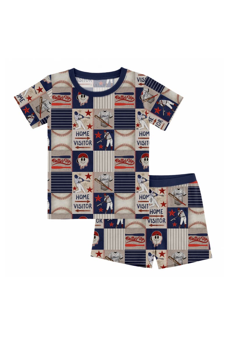 Field of Dreams 2 Piece Shorts Set, Main, color, Blue/ Cream