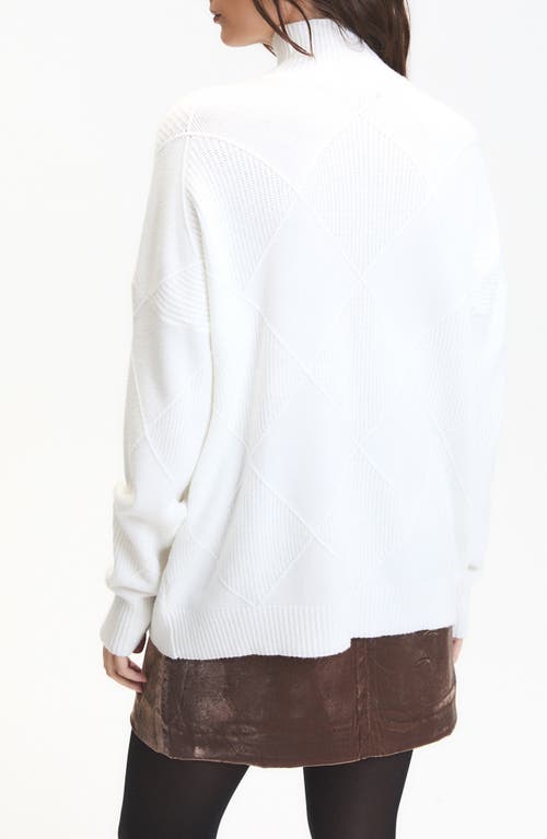 Deluc Asher Textured Mock Neck Sweater In Neutral