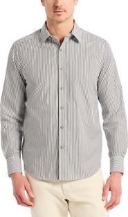 Robert Graham Greenwich Pinstripe Stretch Cotton Button-Up Shirt
