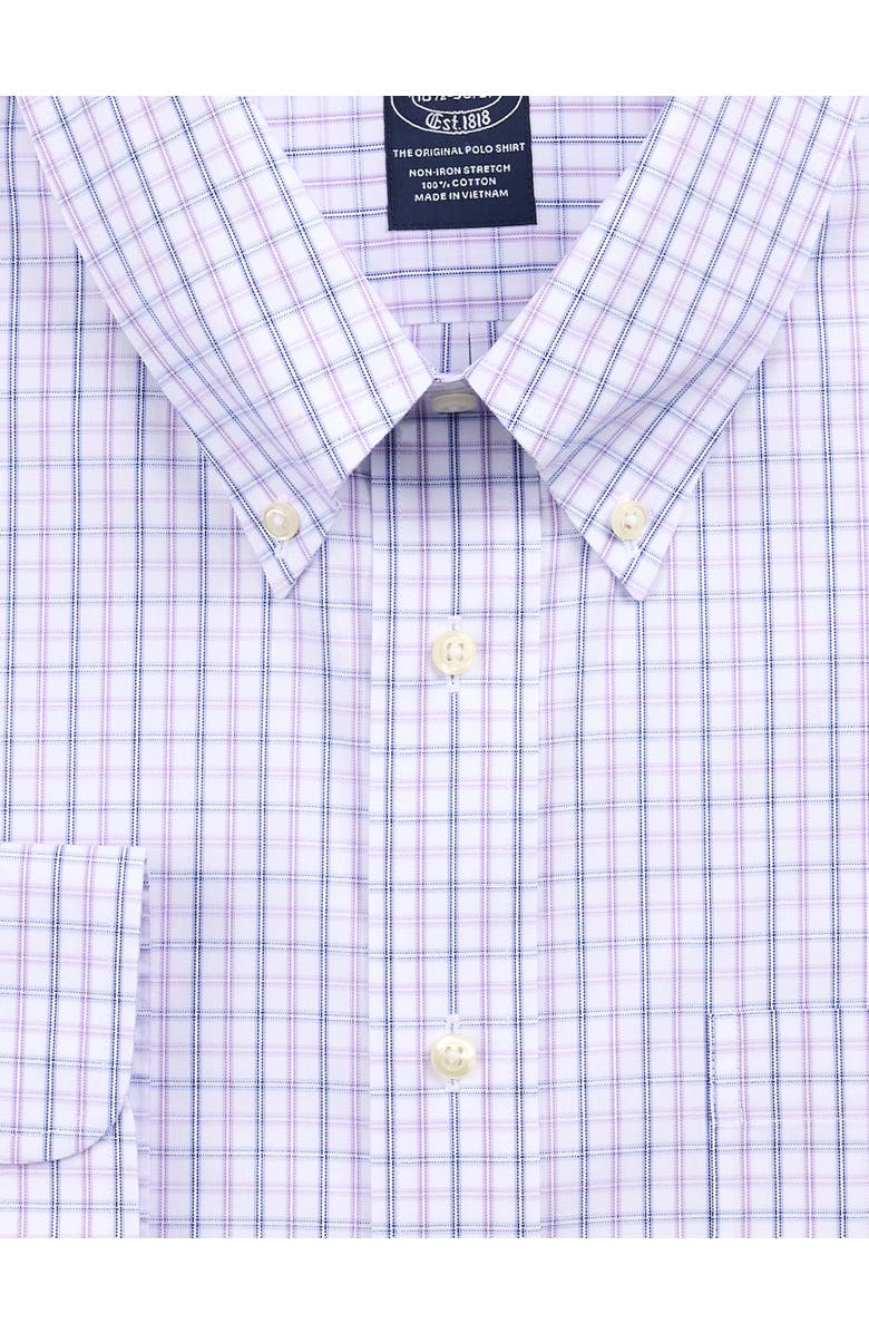 Brooks Brothers Big & Tall Non-Iron Tattersall Check Dress Shirt, Alternate, color, 