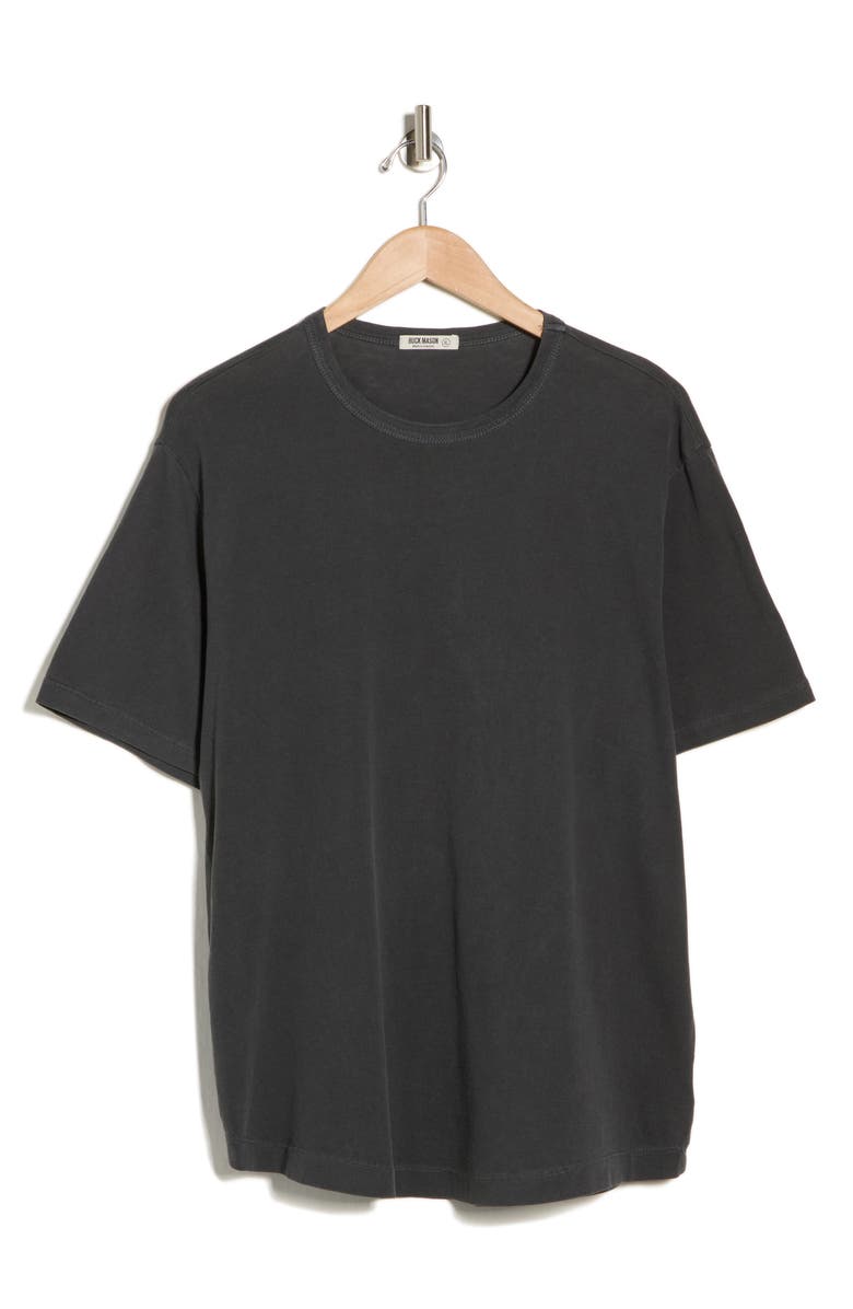 BUCK MASON Pima Cotton Curved Hem T-Shirt, Main, color, Coal Venice Wash