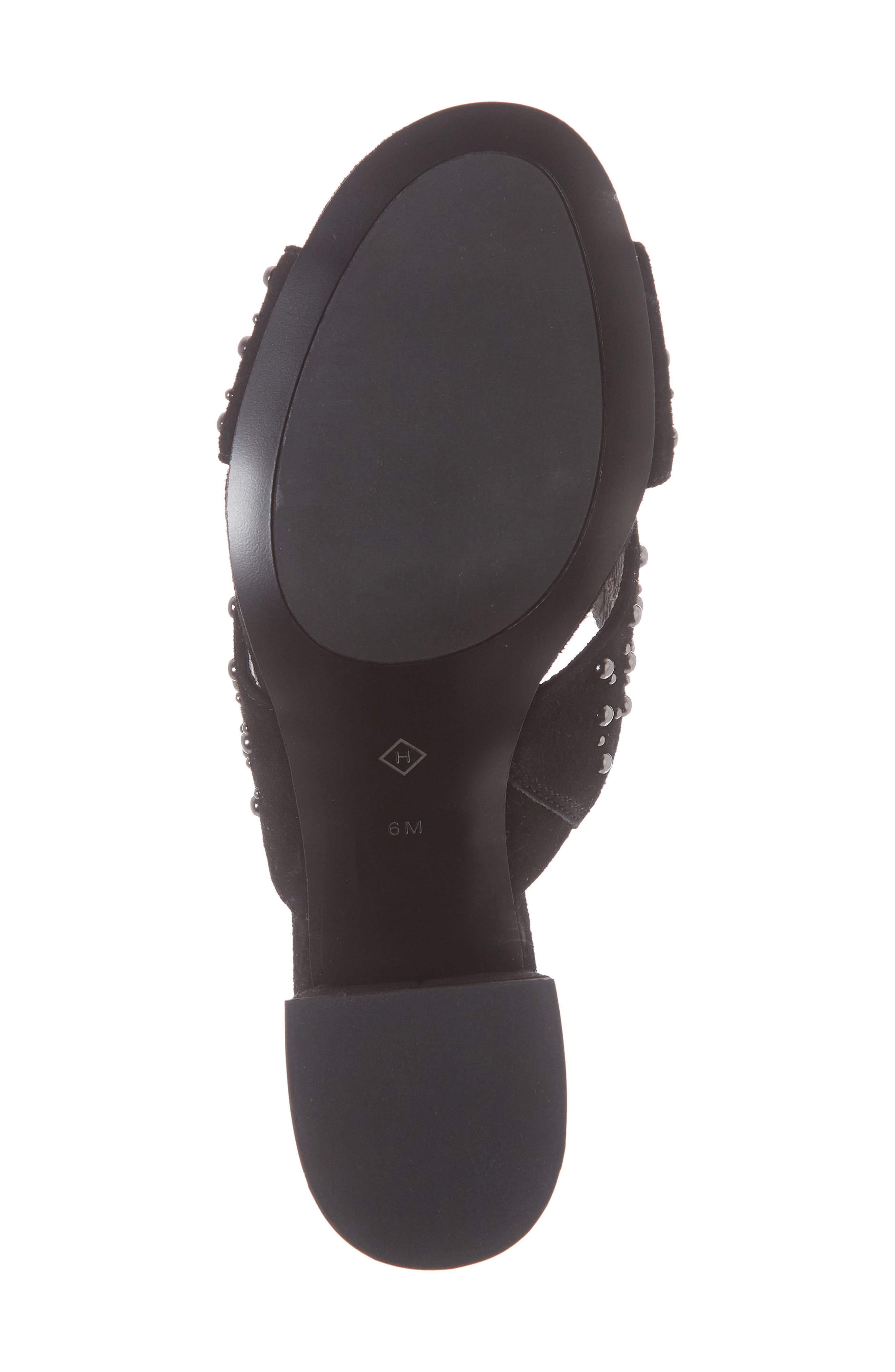 Fable Studded Slide Sandal, Alternate, color, BLACK SUEDE