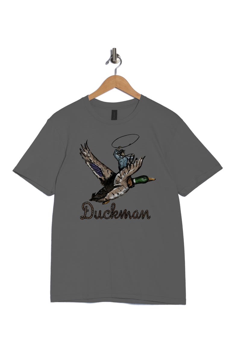 Riley Green Duckman Graphic T-Shirt, Alternate, color, CHARCOAL