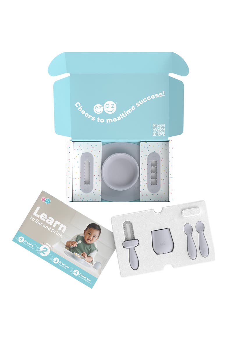 Kit 2 - Learn to Eat & Drink Tools, Main, color, PEWTER