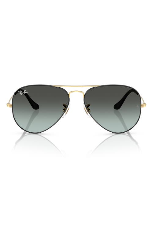Ray Ban Ray-ban 58mm Gradient Aviator Sunglasses In Black Blue