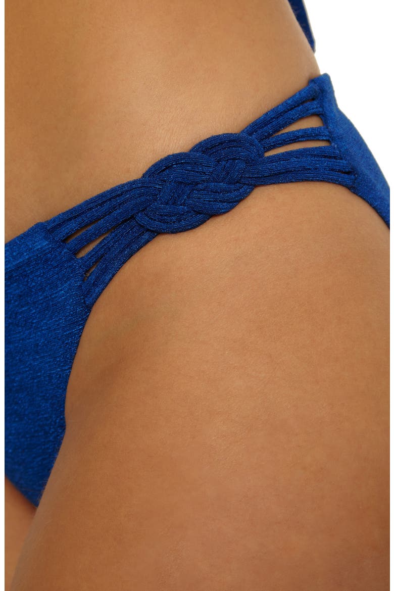 Crete Crepe Hipster Bikini Bottoms, Alternate, color, INDIGO