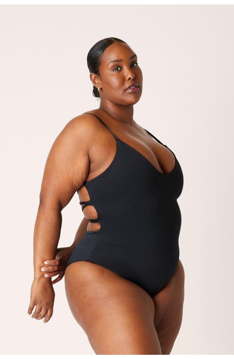 LONDRE BODYWEAR The Corset One Piece, Alternate, color, Matte Black