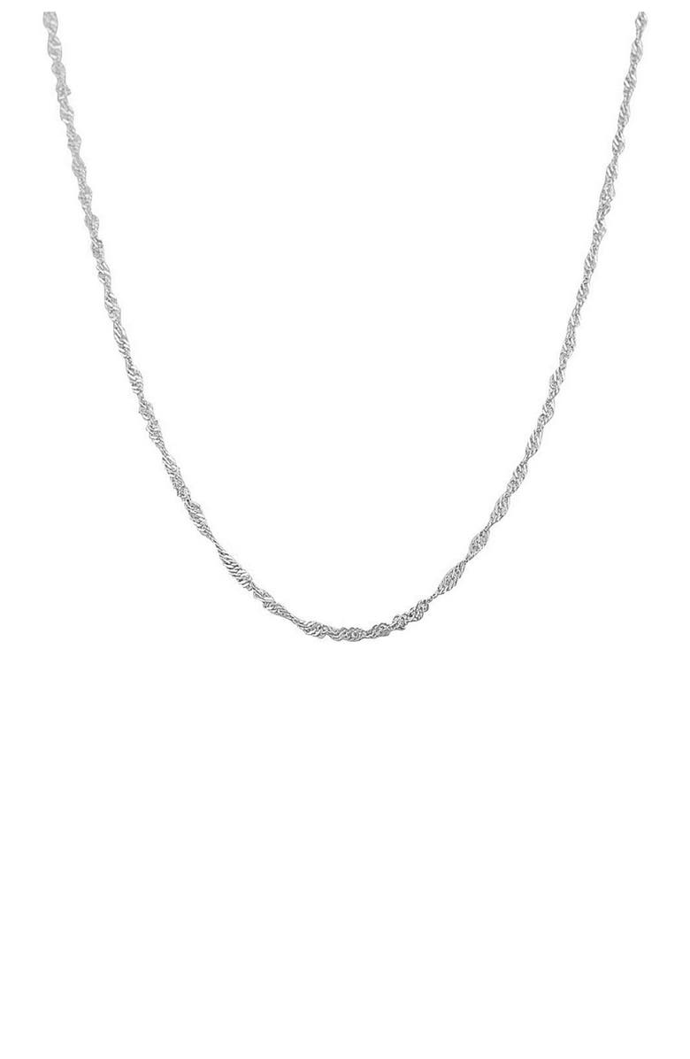 BEST SILVER Sterling Silver Singapore Chain Necklace 24", Main, color, 
