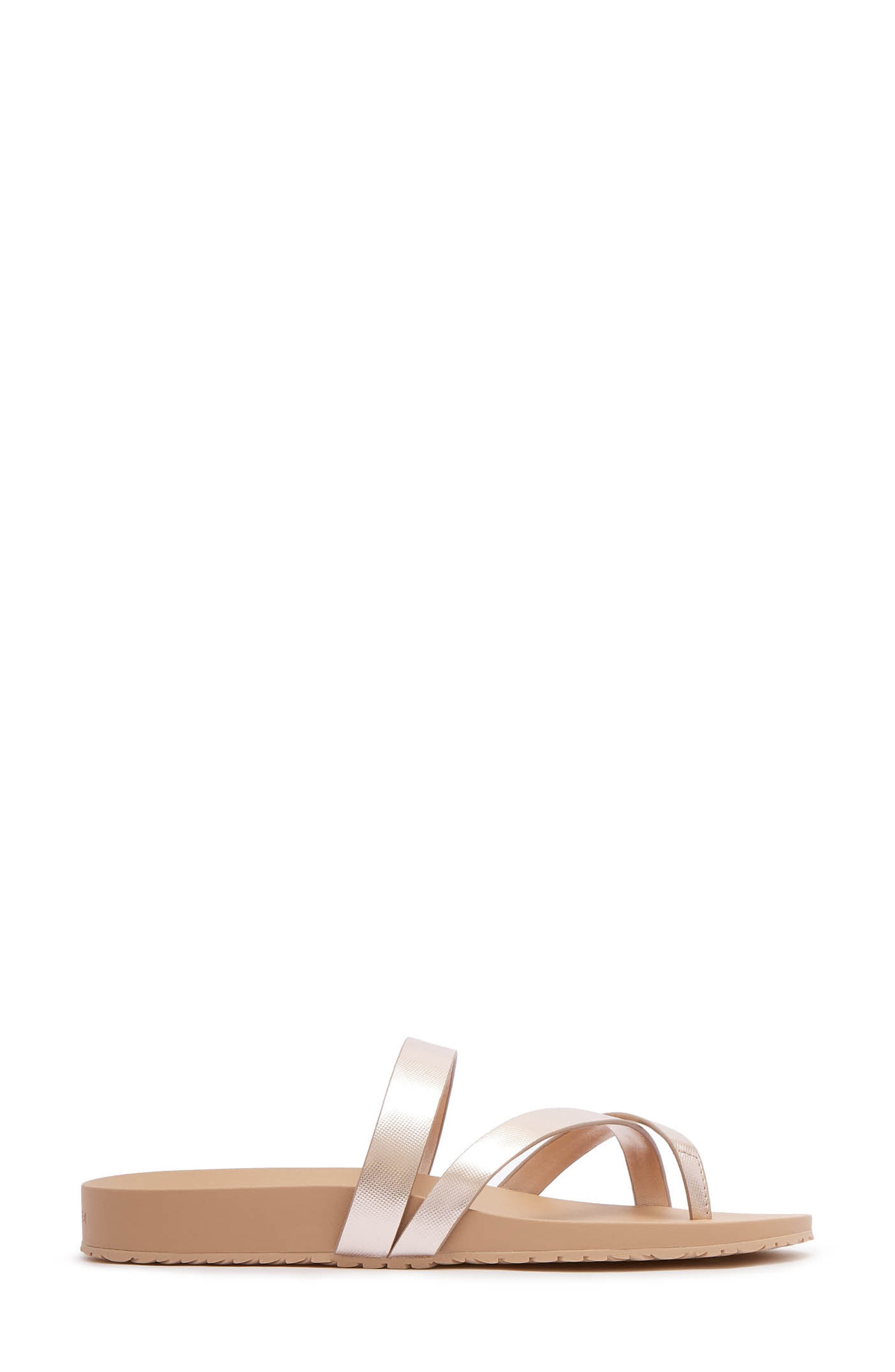 Isla Waterproof Toe Loop Sandal, Alternate, color, ROSE GOLD