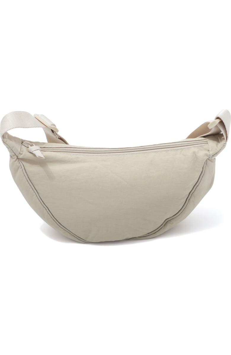 Adornia Cream Sporty Adjustable Moon Bag, Main, color, Cream