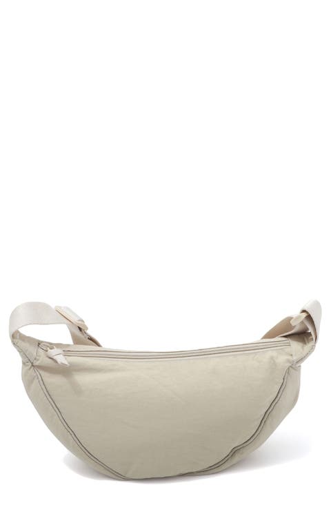 Cream Sporty Adjustable Moon Bag