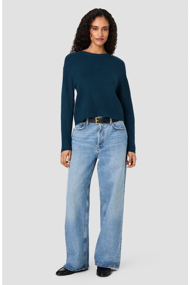 Babysoft Oversize Crewneck Sweater, Alternate, color, DEEP TEAL