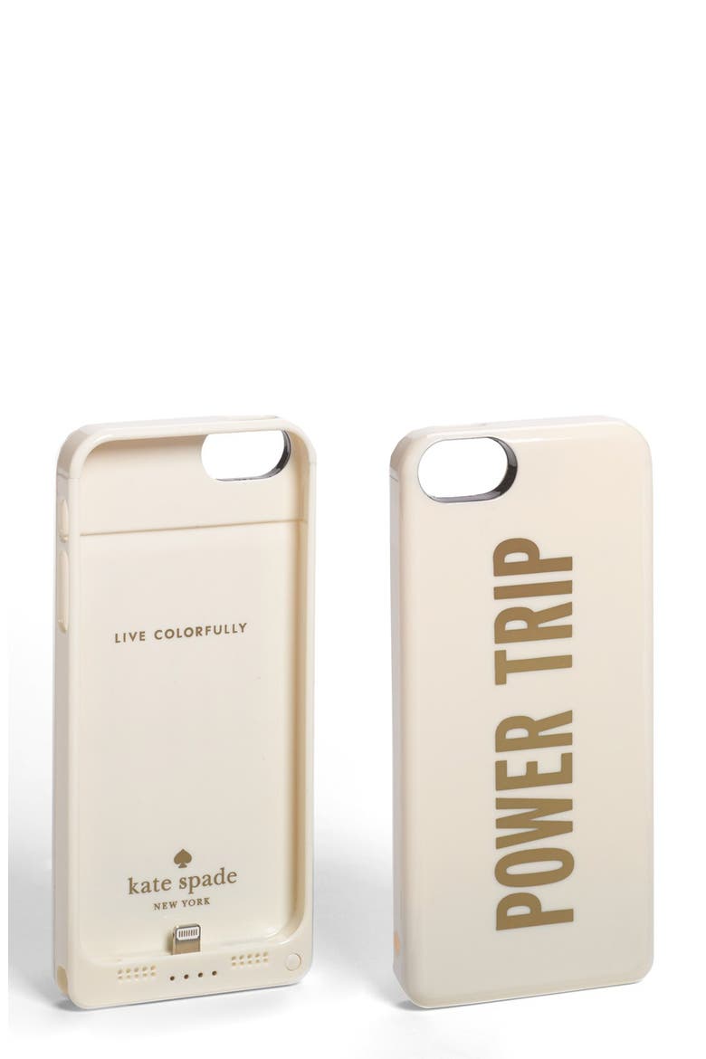 'power trip' iPhone 5 case & portable charger, Main, color, CREAM/ GOLD