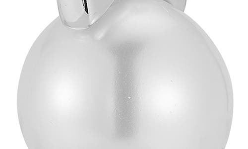 Glaze Jewelry Faux Pearl Hoop Earrings In Silver