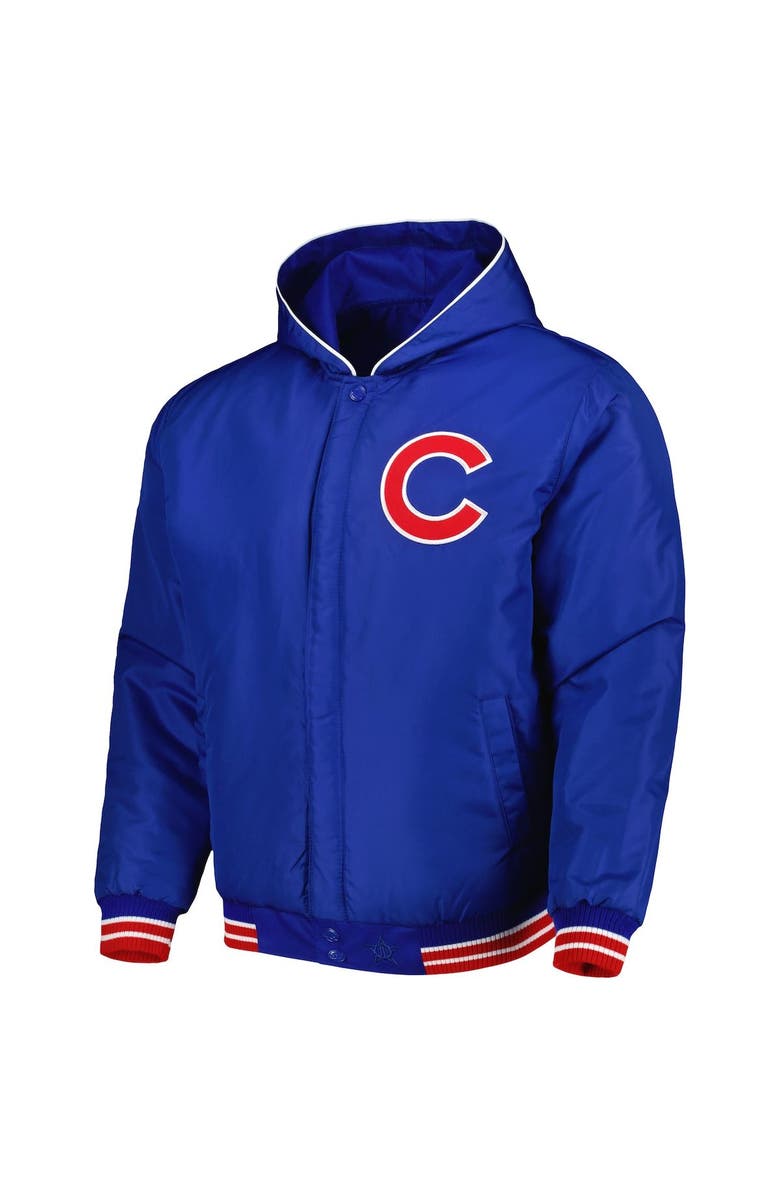 JH DESIGN Men's JH Design Royal Chicago Cubs Reversible Fleece Full-Snap Hoodie Jacket, Alternate, color, Royal