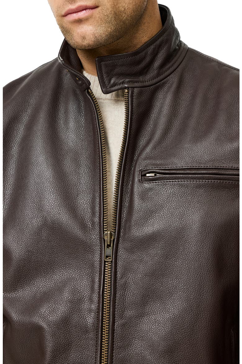 Canvastown Leather Jacket, Alternate, color, ESPRESSO
