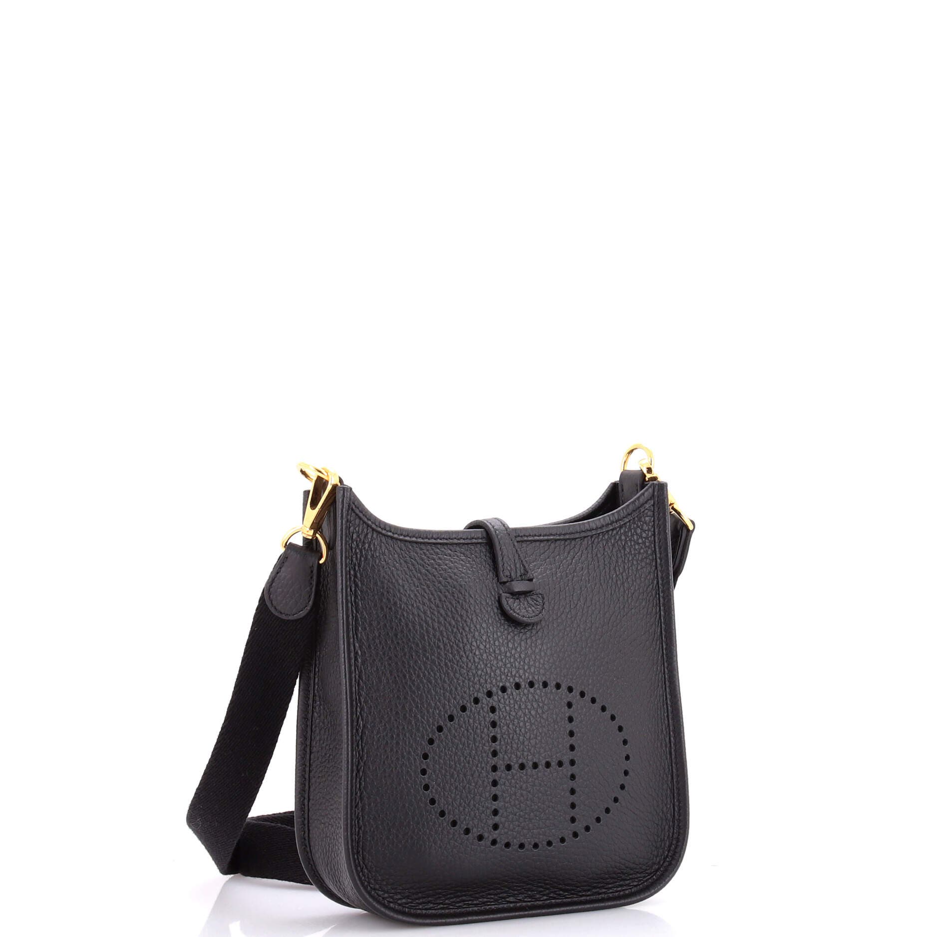 Pre-Owned Hermes Evelyne Bag Gen III Clemence TPM, Alternate, color, Noir