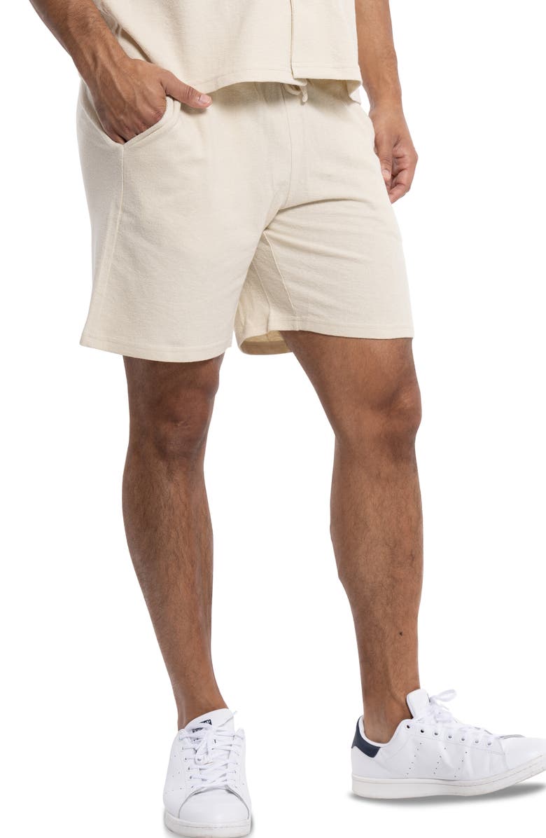 Spring + Mercer Relaxed Drawstring Shorts, Alternate, color, Stone