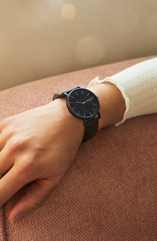 Solios Watches The Solar Classic | Black Dial In Black Vegan Leather