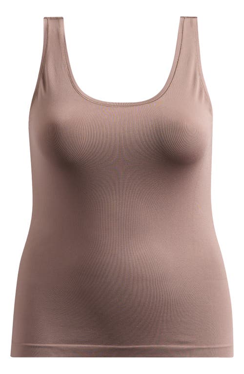 Nordstrom Seamless Smoothing Tank In Brown Taupe