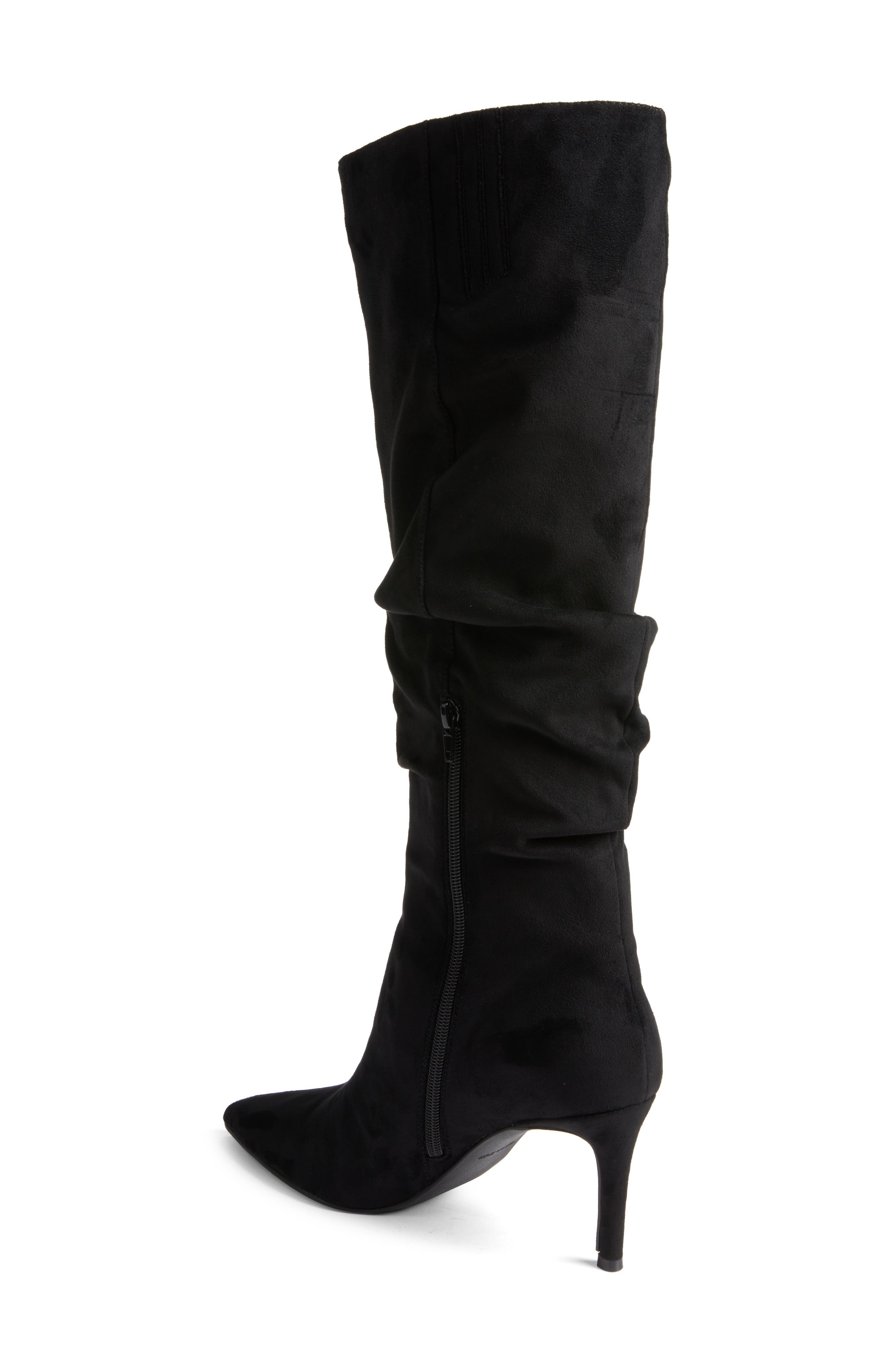 Open Edit Ariana Pointed Toe Knee High Boot, Alternate, color, Black