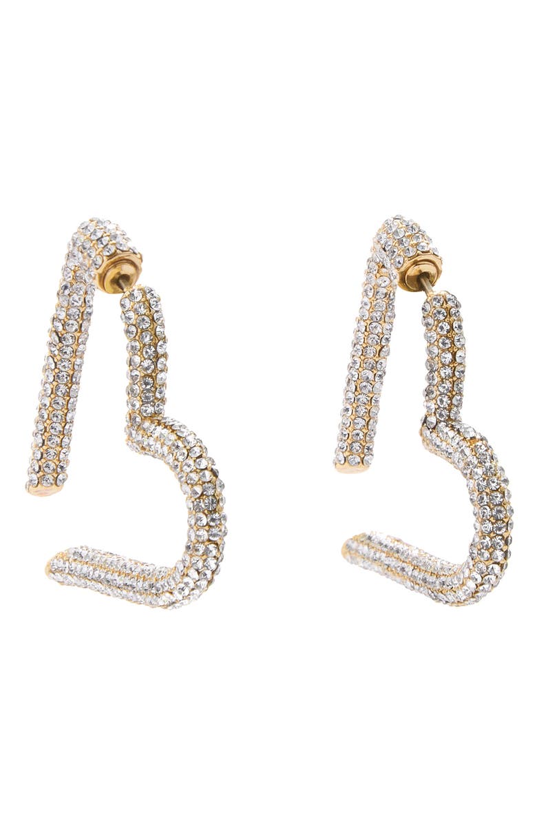 BaubleBar Emory Heart Hoop Earrings, Main, color,