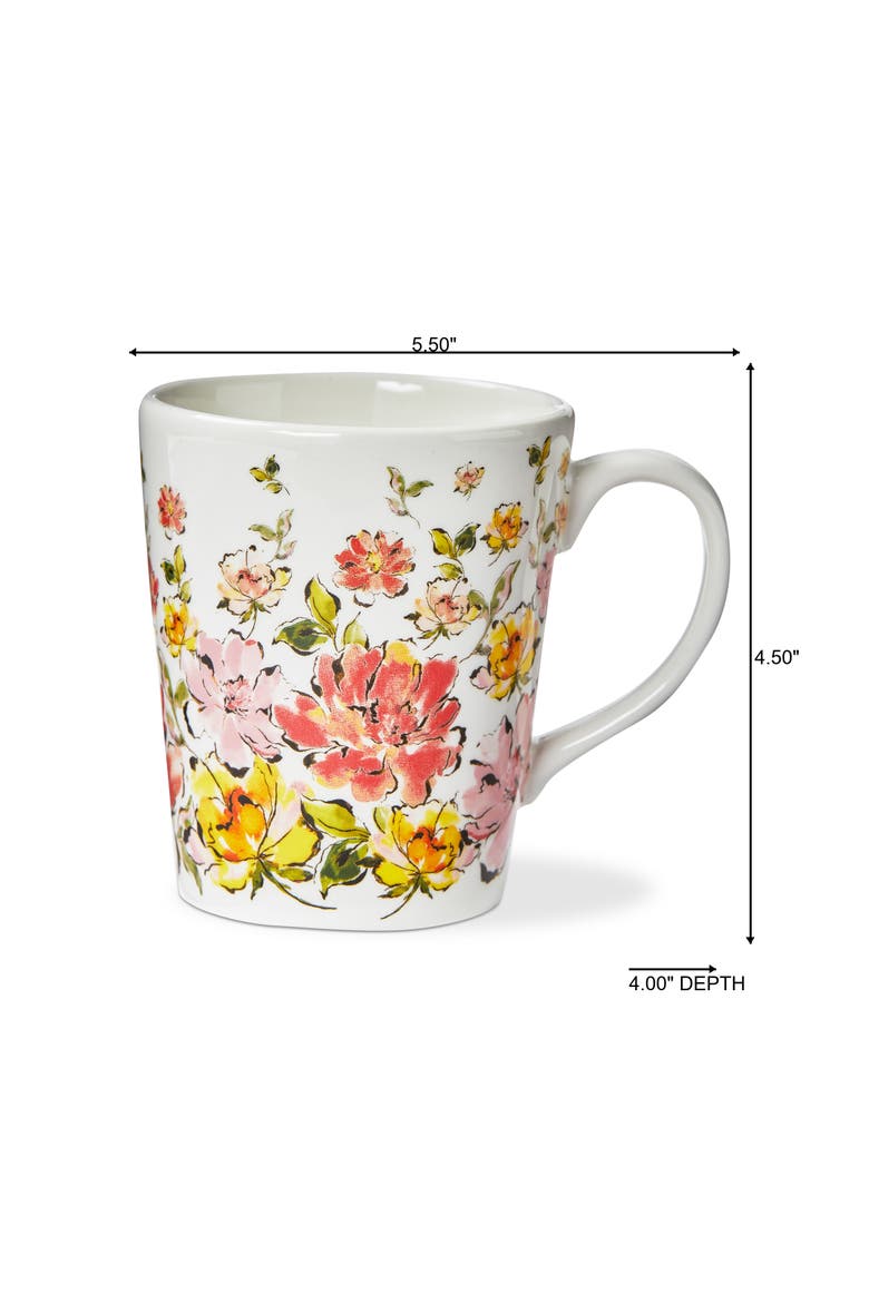 In Bloom Mug Multi Earthenware Spring, Alternate, color, White