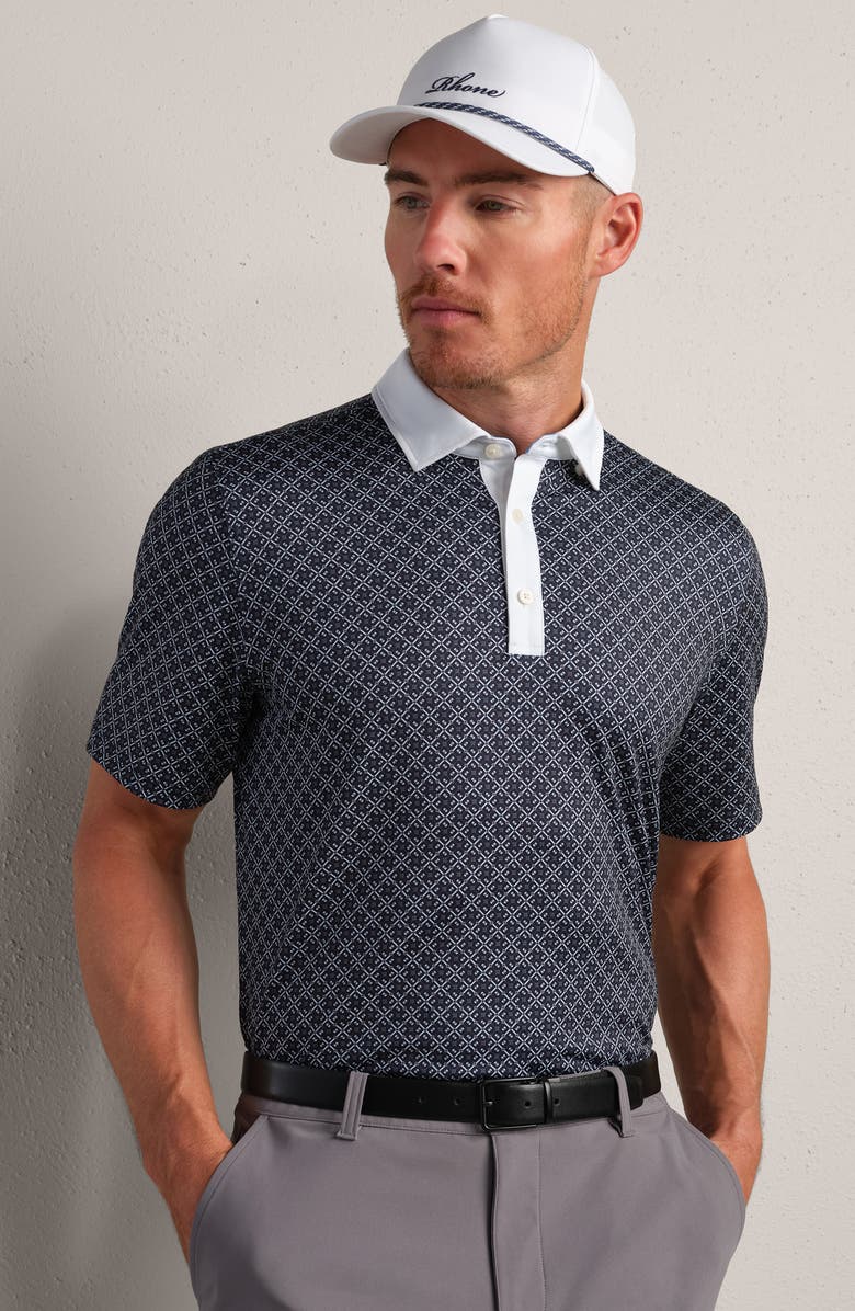 Rhone Golf Sport Geo Print Performance Polo, Alternate, color, 