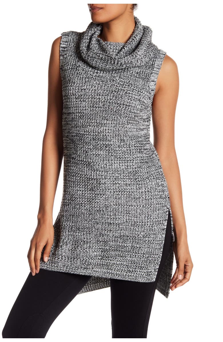 PAPILLON Sleeveless Cowl Neck Tunic Sweater, Main, color, 