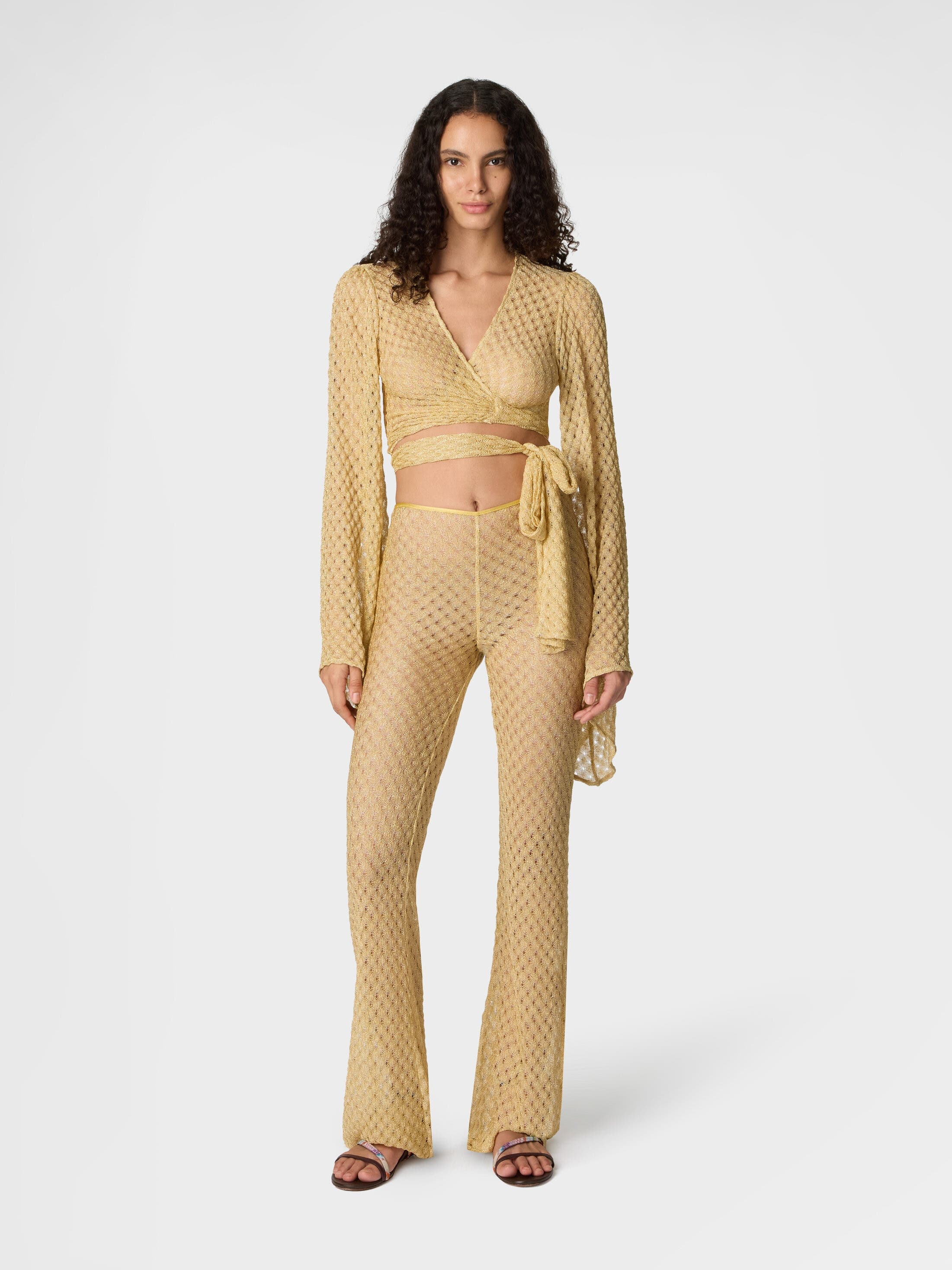 Wrap Top In Lame Viscose With Raschel Workmanship - image 4
