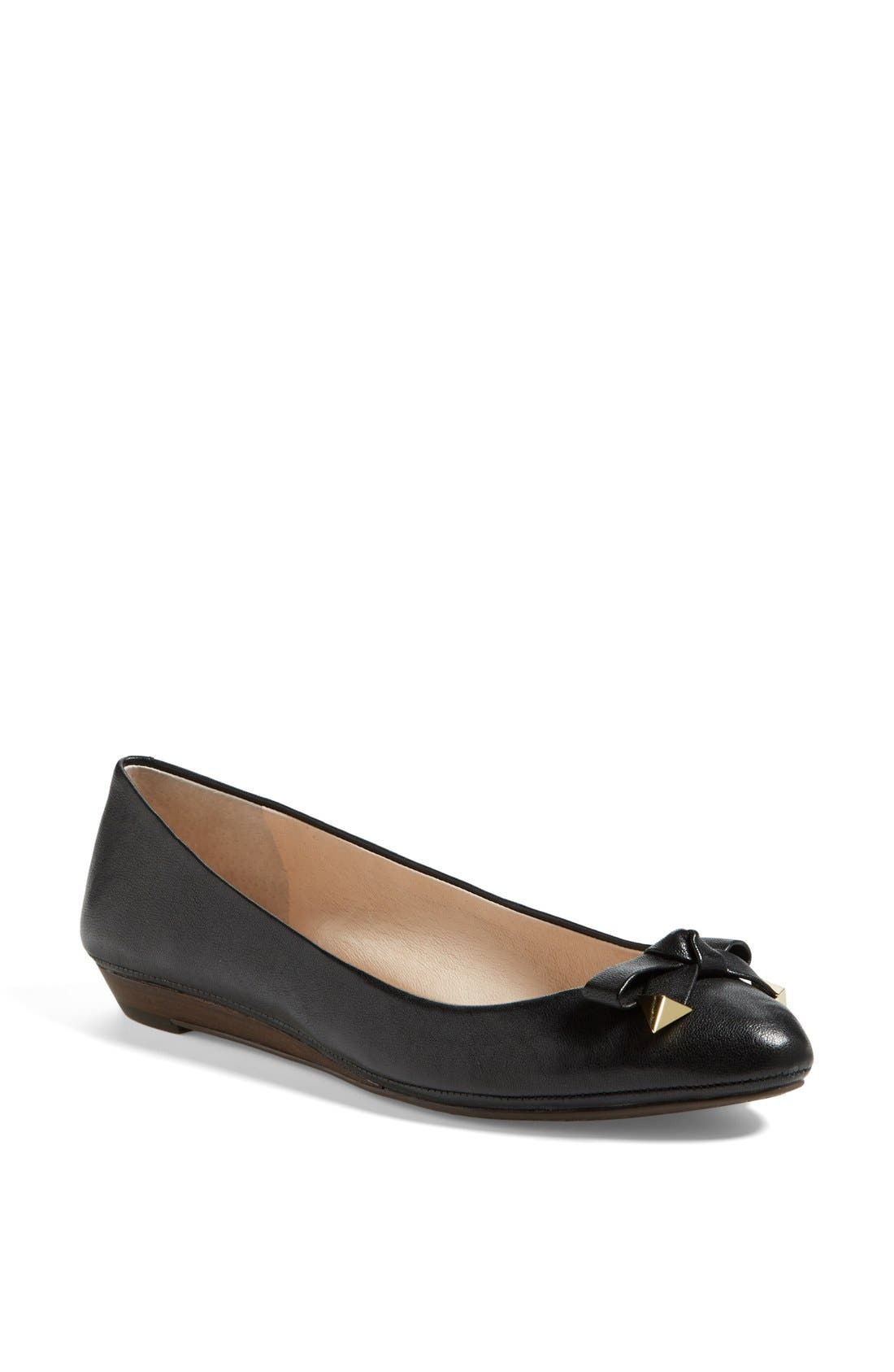 'Azalya' Mini Wedge Flat, Main, color, BLACK