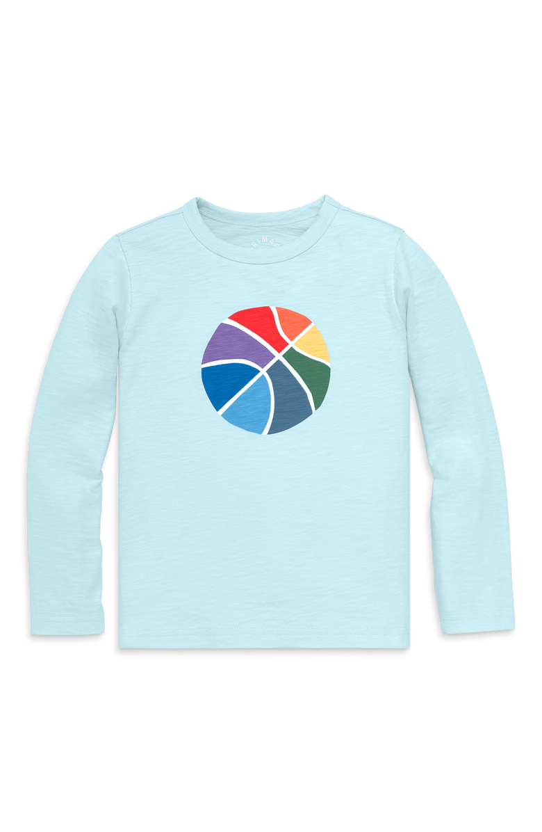 Primary Kids Long Sleeve Basketball Tee, Main, color, Saltwater
