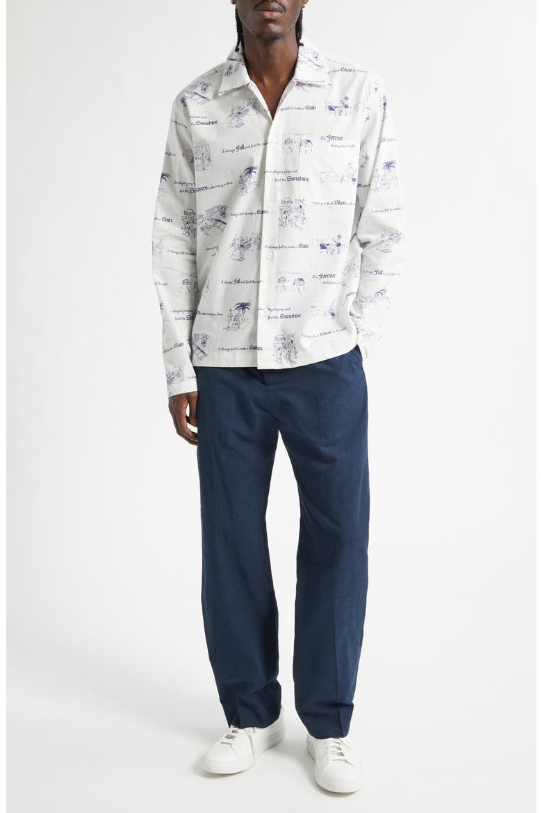 Cotton Trousers, Alternate, color, NAVY