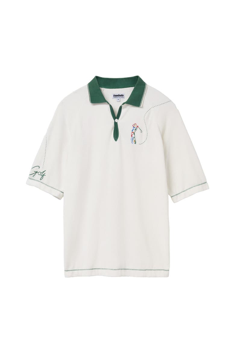 Raglan Terry Polo, Main, color, White