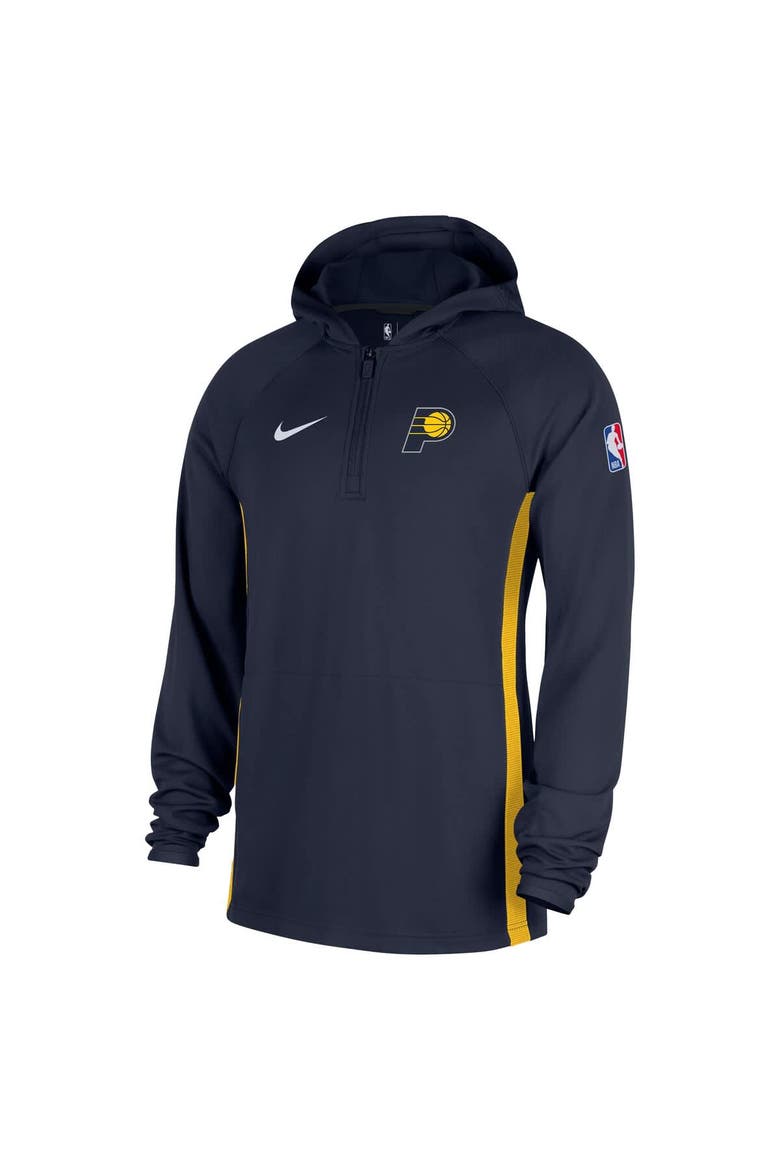 Men's Nike  Navy Indiana Pacers Authentic On Court Zone Quarter-Zip Dri-FIT Hoodie Jacket, Alternate, color, Navy