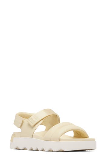 Sorel Viibe Slingback Sandal In Honey White/sea Salt