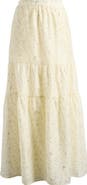 Bobeau Tiered Maxi Skirt