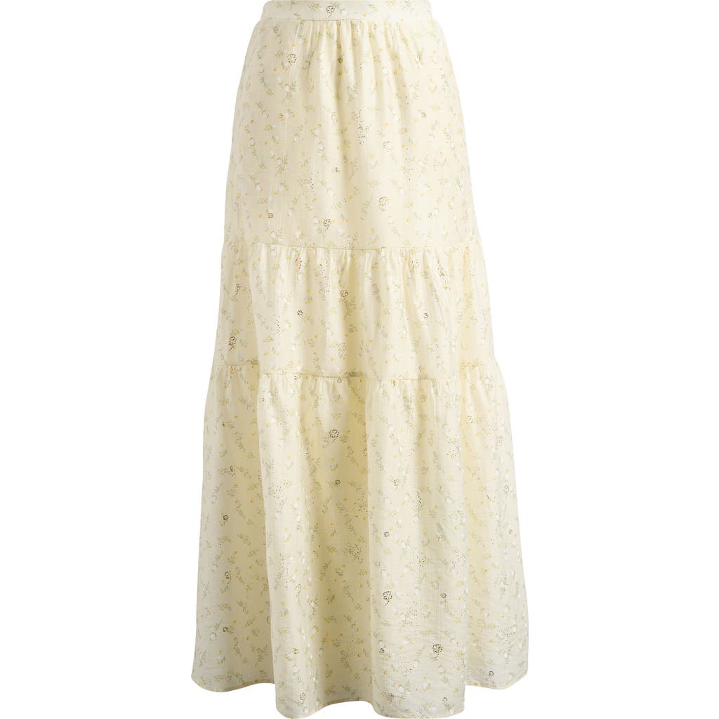 Bobeau Tiered Maxi Skirt