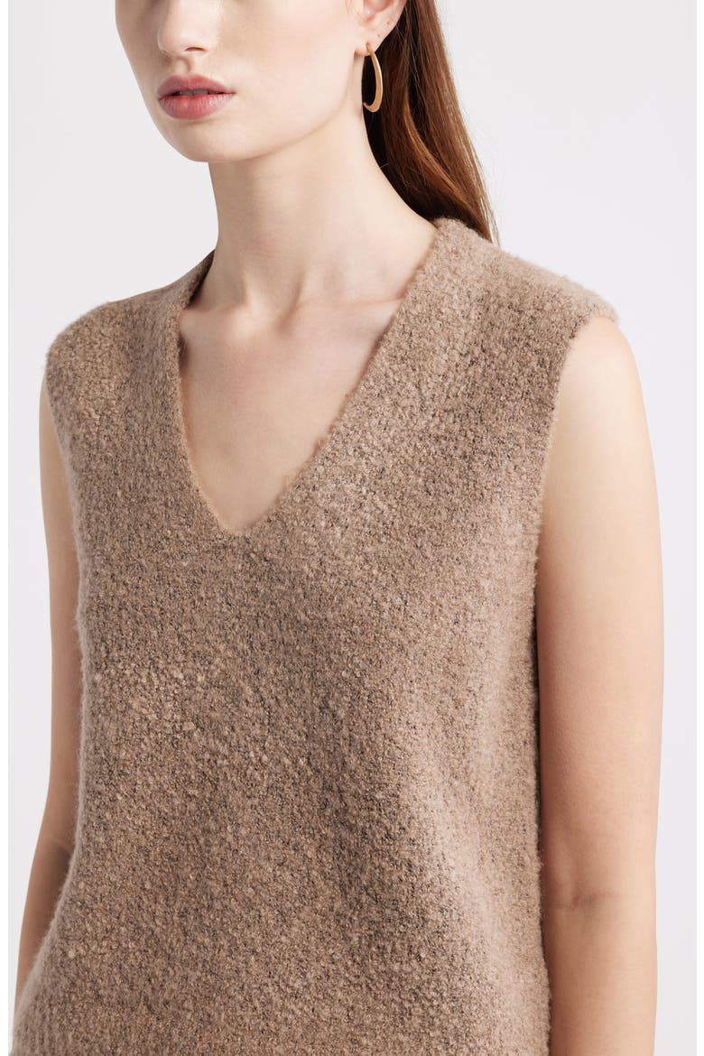 Bouclé Sweater Vest, Alternate, color, TAN GREY