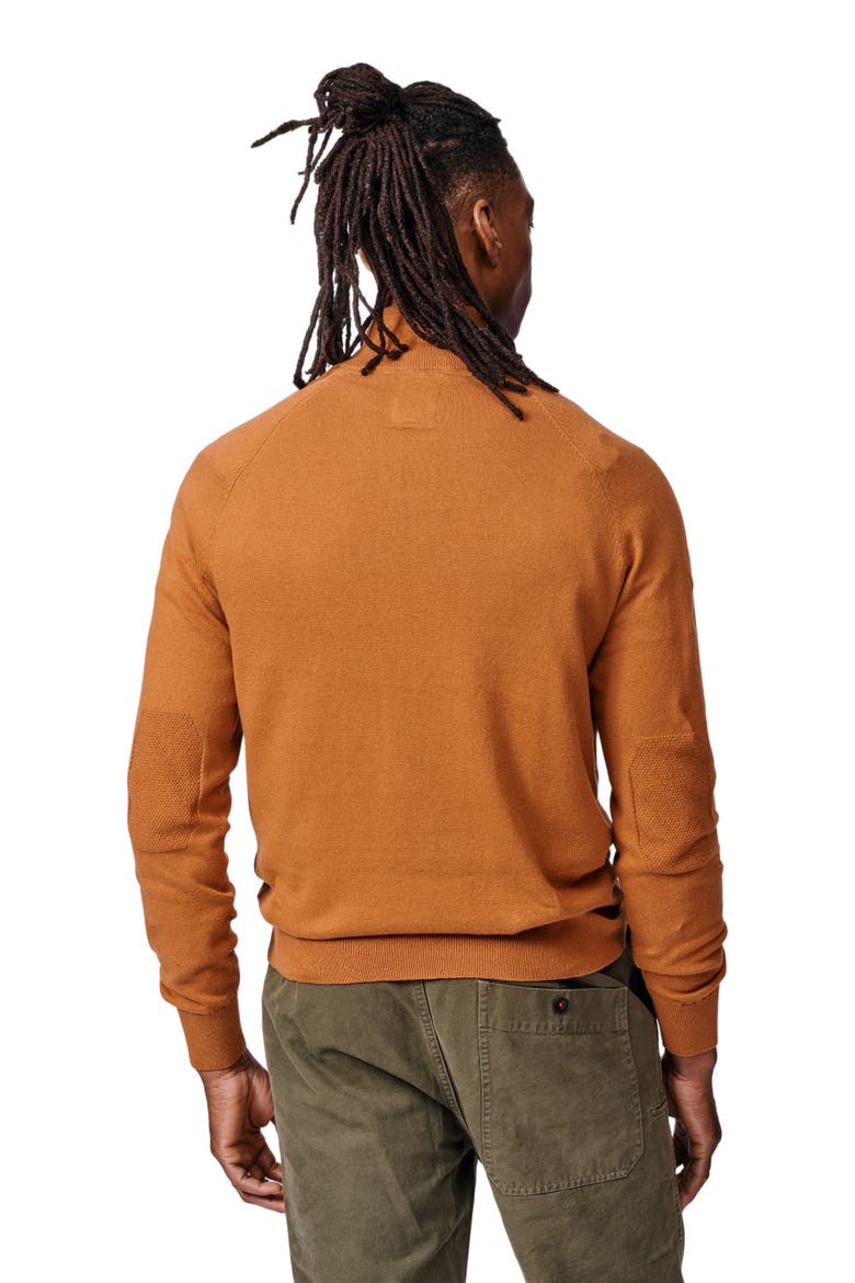 Bonby Zip Neck Sweater, Alternate, color, Ginger