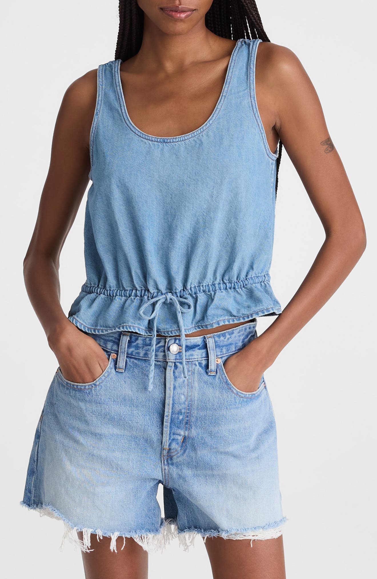 Sylvie Denim Tank