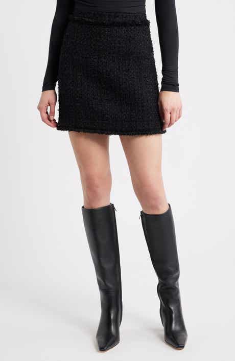 BOSS Vokila Textured Knit Miniskirt