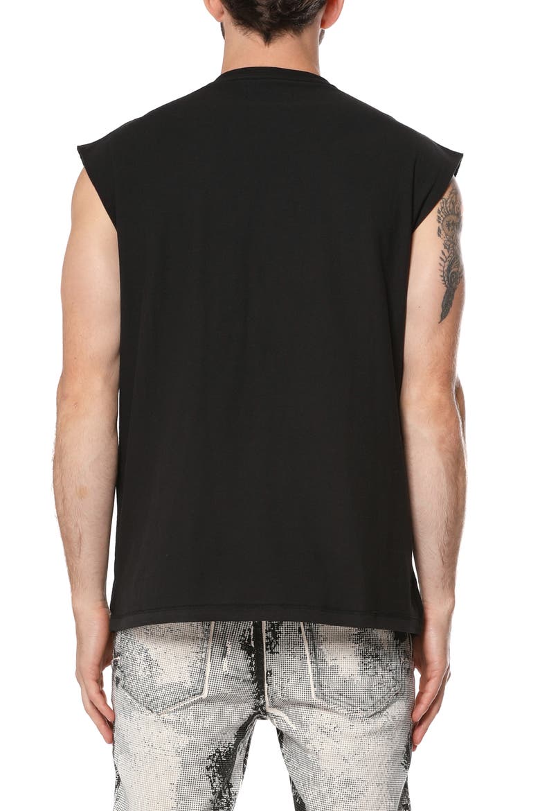 Texture Jersey Sleeveless T-Shirt, Alternate, color, BLACK