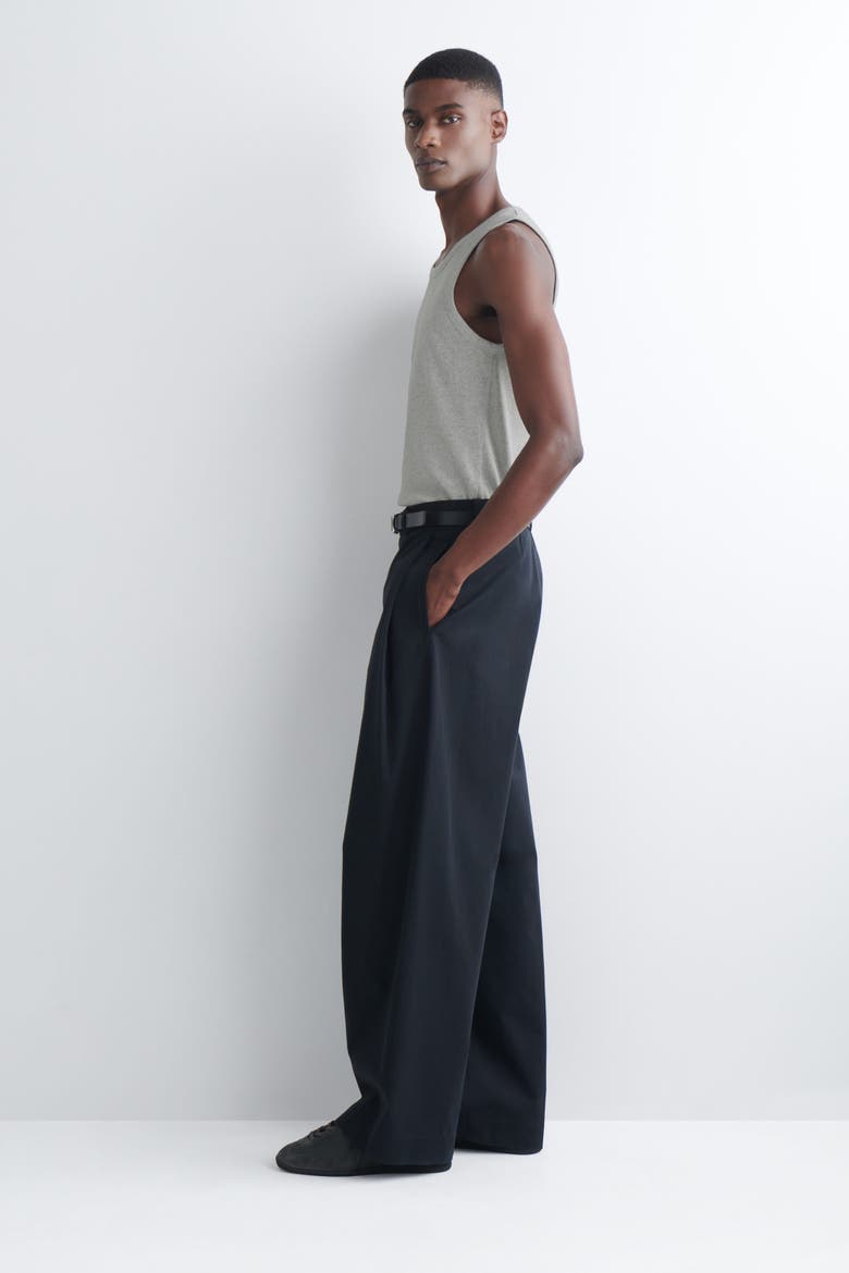 Slim Ribbed Cotton Tank Top, Alternate, color, GRAY MÉLANGE
