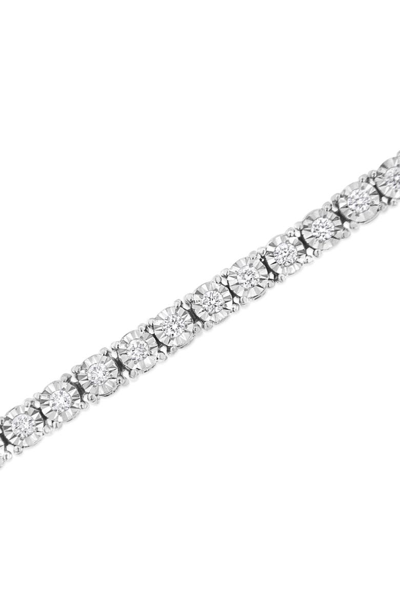Haus of Brilliance 14K White Gold 3.0 Cttw Lab Grown Diamond Miracle Plate Tennis Bracelet, Alternate, color, White