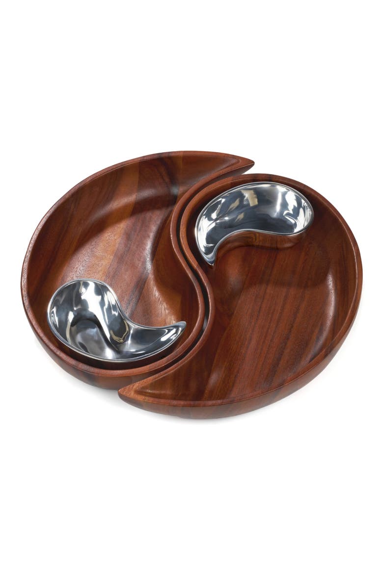 Yin Yang Chip & Dip Set, Main, color, BROWN
