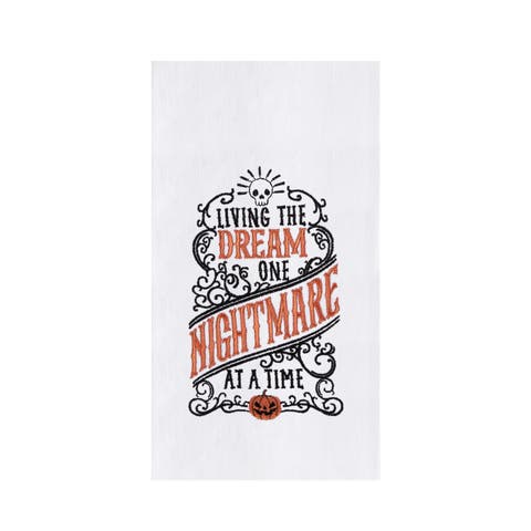 Skull Dream Nightmare Tomb Phrases Halloween Towel