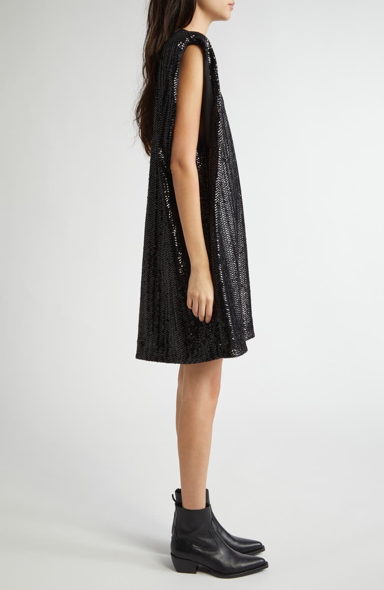 Golden Goose Journey Sequin Minidress, Alternate, color, Black
